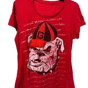 UGA University of Georgia Bulldogs Miss U Women's Tee Shirt, Large